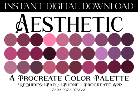 Aesthetic Procreate Color Palette for Digital Art