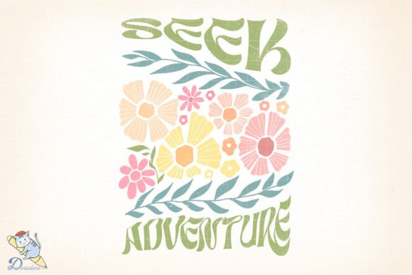 Boho Floral PNG Seek Adventure: Freehand Art for Design