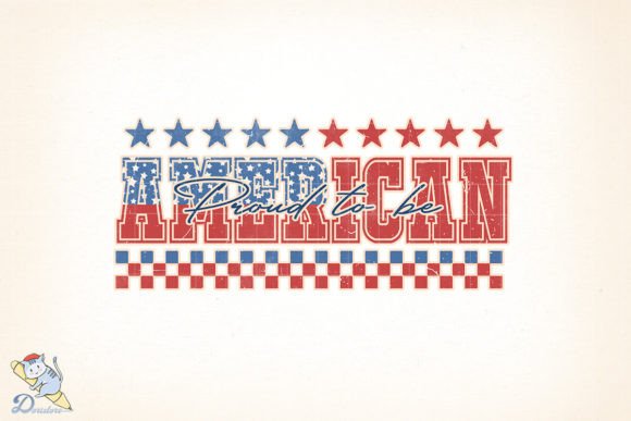 Celebrate Independence with the 4th of July, Proud to Be American Artwork