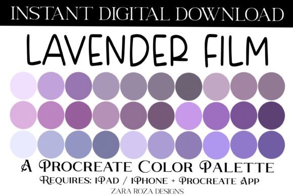 Lavender Film Procreate Color Palette: A Guide to Soft, Cinematic Digital Art