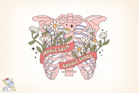 Mental Health Inhale Calm, Exhale Chaos: A Visual Anchor for Modern Life