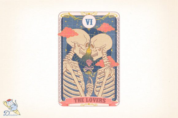 Tarot Card Skeleton the Lovers: A Technical and Artistic Evaluation