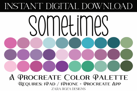 Unlock Creativity with Sometimes Procreate Color Palette