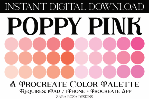 Unlock Vibrant Creativity with the Poppy Pink Procreate Color Palette