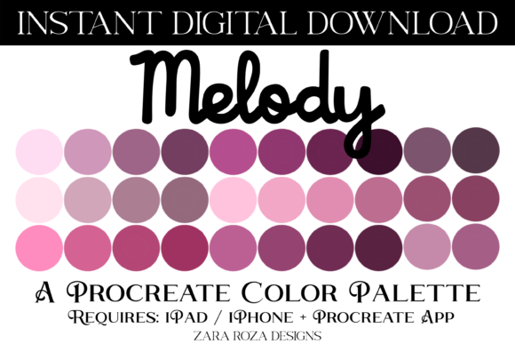 Unlock Your Creative Flow with the Melody Procreate Color Palette