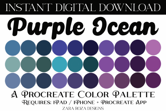 Unlock Your Creative Potential with the Purple Ocean Procreate Color Palette