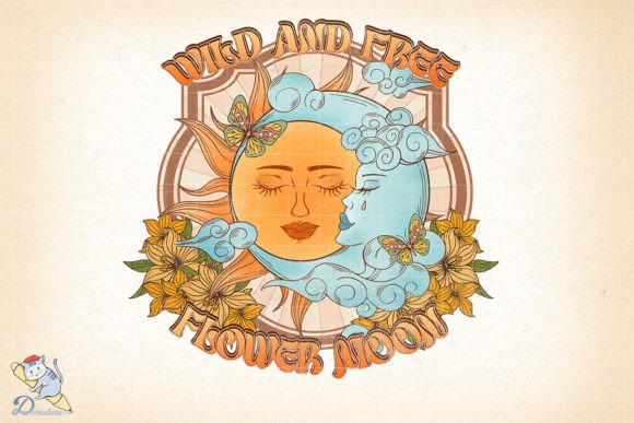 Wild and Free, Flower Moon Digital Art
