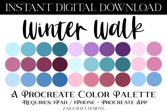 Winter Walk Procreate Color Palette